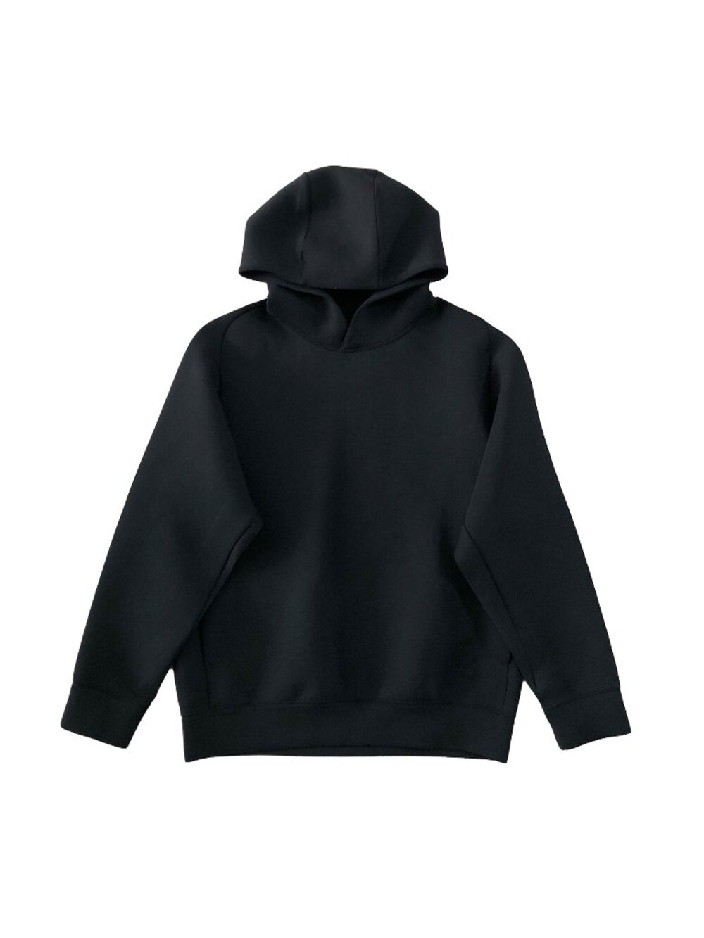 Uniqlo Hoodie Unisex Size M Black Stretch Dry Sweat Pullover Minimalist Casual